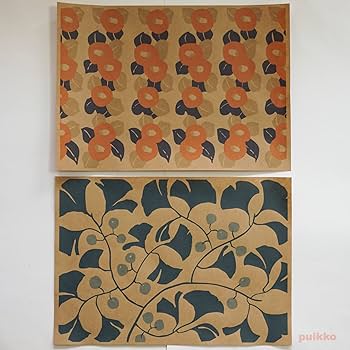 Amazon | puikko 紙製ブックカバー 竹久夢二デザイン (クラフト