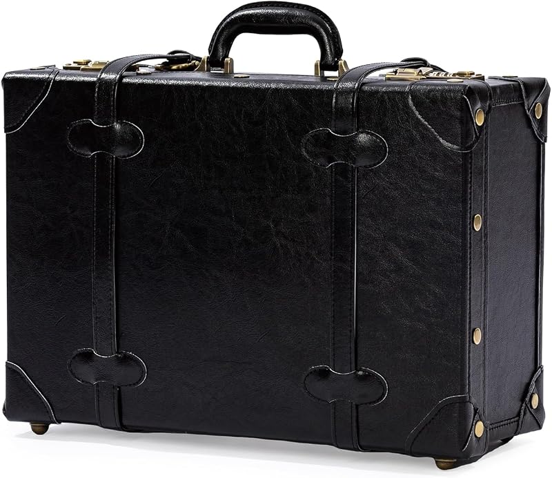 Maleta de viagem COTRUNKAGE C6090 com alça de transporte, 1 bolso e fechadura de combinação, Full Black, 20 polegadas