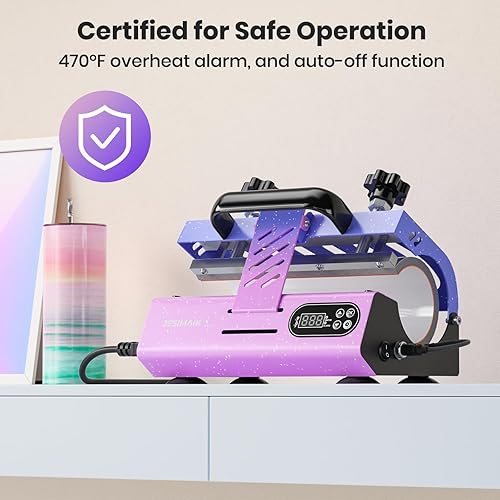 Miniatura 7 de Máquina de prensa de calor para vasos con reglas de presión para vasos de vidrio en blanco de sublimación de 20 a 30 onzas, prensa de tazas con