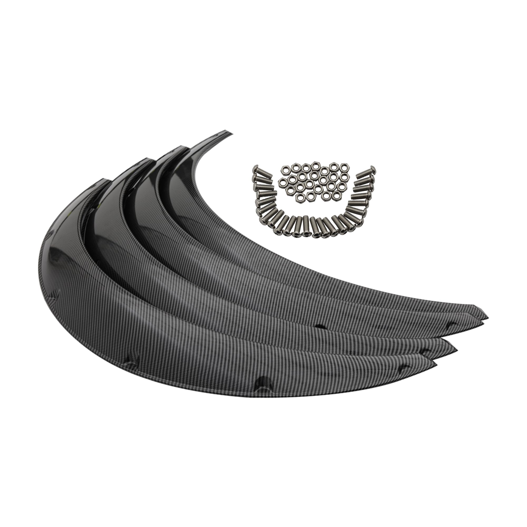 LYZ New 4PCS Black Car Wheel Arch Trim, Car Wheel Eyebrow Arch Trim Lips Strips, Universa lFit for Most Car Models