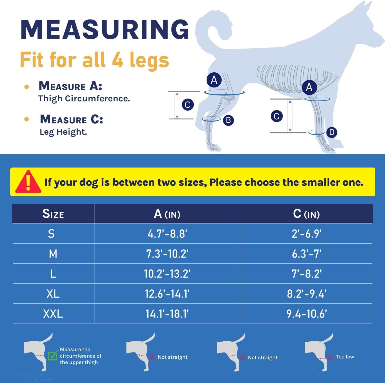 Dog Knee Brace for Hind & Rear Legs – Canine Leg Support for ACL, CCL, and Cruciate Ligament Injuries, Arthritis, and Post-Surgery Recovery – Adjustable, Durable, Black, Size XXL