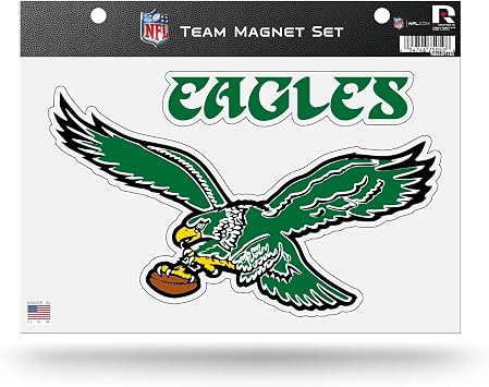 Rico Industries NFL Philadelphia Eagles Team Magnet Set 8.5" x 11" - Home Decor - Regrigerator, Office, Kitchen
