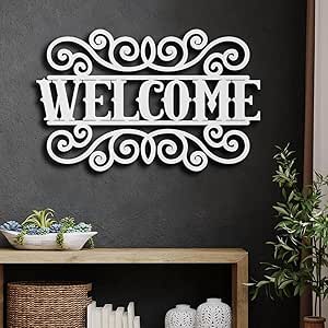 Amazon.com: Flewfar Metal Welcome Signs for Outside Decor, Outdoor ...