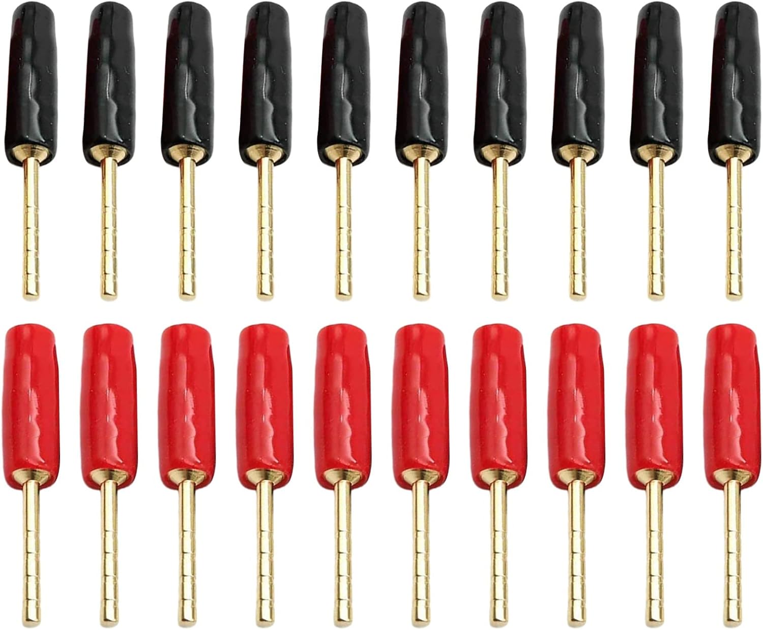 DAZZLEEX 20Pcs Gold Plated Banana 2mm Screw Type Audio Speaker Cable ...