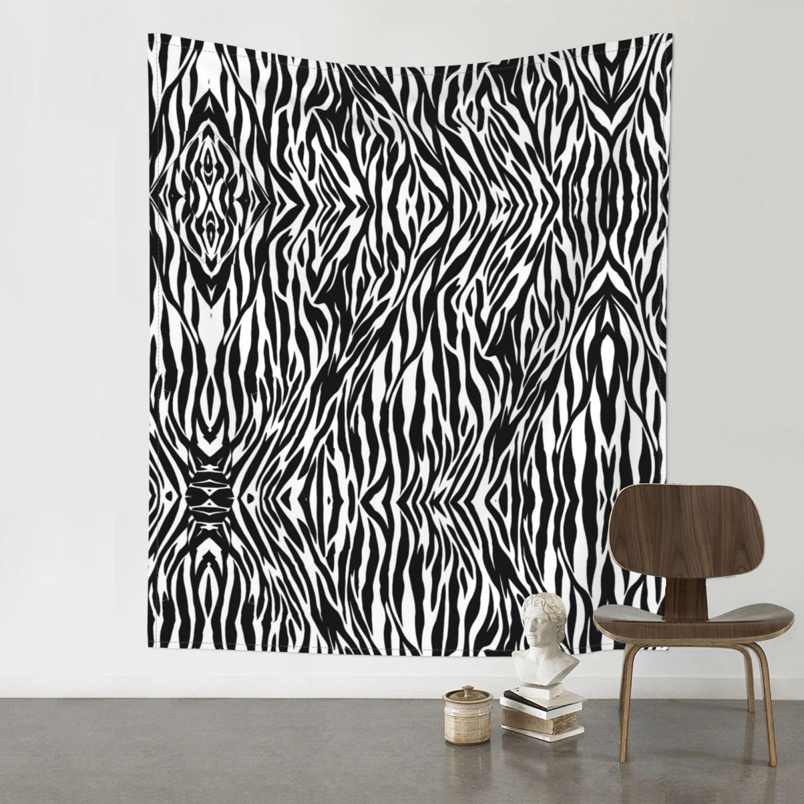 WHJSSF Zebra Print Prints Wall Tapestry 60x51in - Boho Decor Throw for Bedroom, Dorm, Picnic & Outdoor Adventures