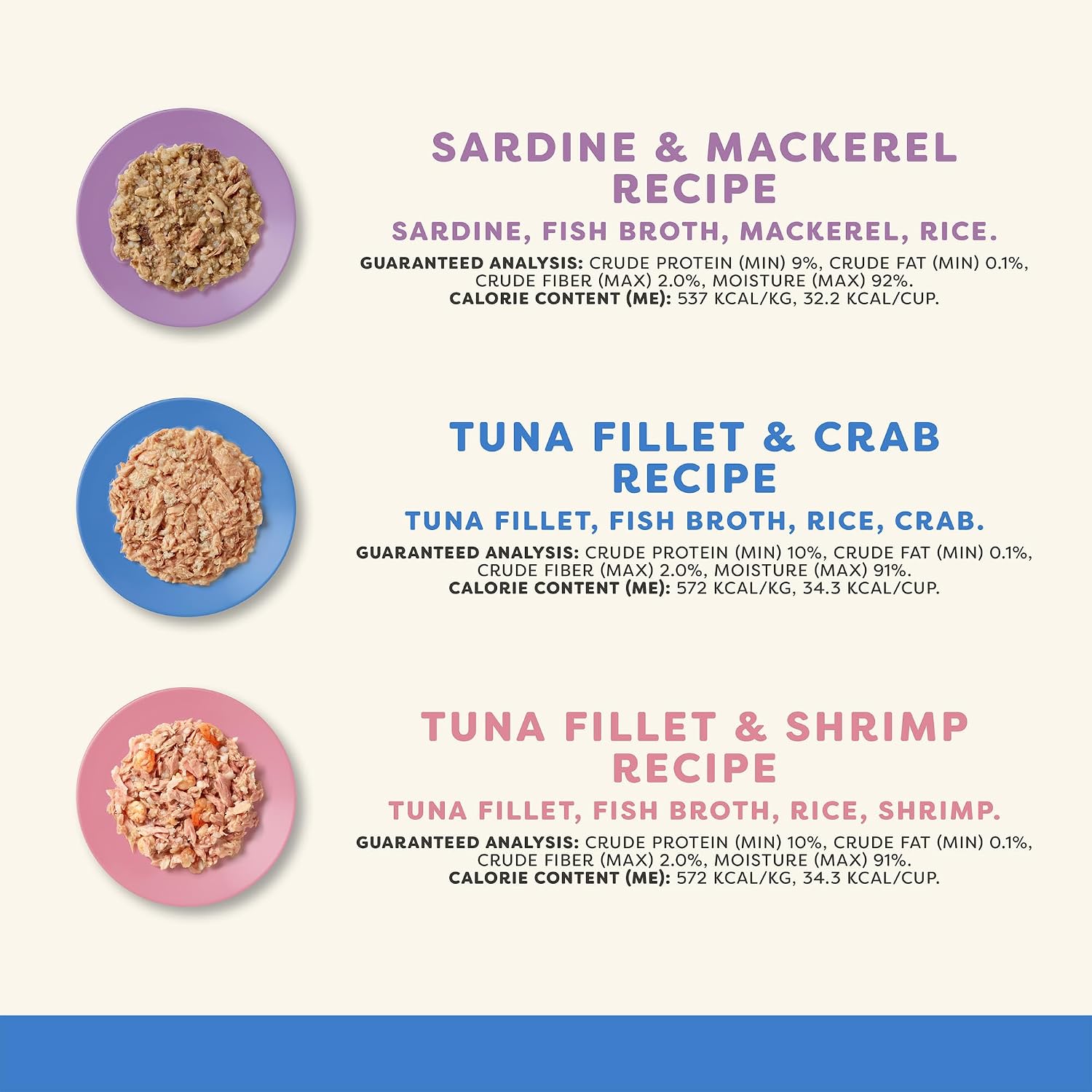 Applaws Natural Wet Cat Food 8 Count Fish Variety in Broth 2.12oz Pots