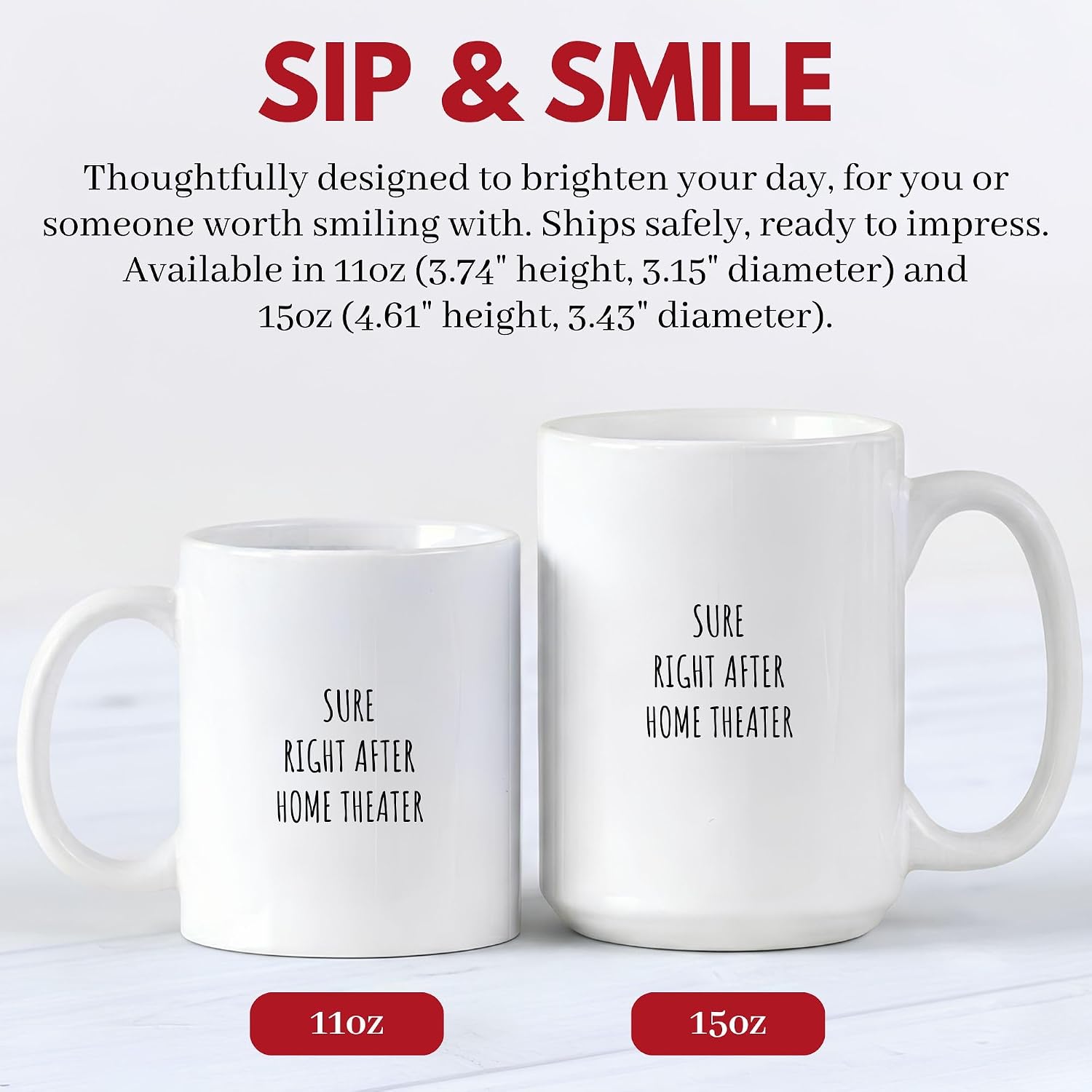 Sure Right After Home Theater Lover Coffee Mug image 2
