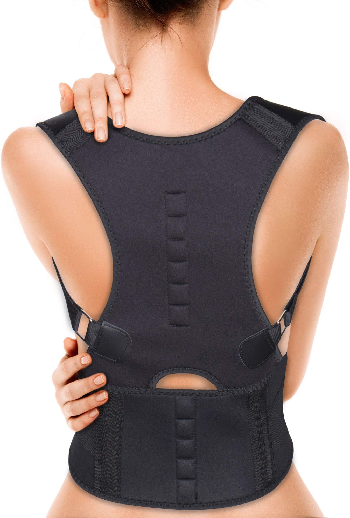Posture Corrector for Men and Women - Comfortable Upper Back Brace Clavicle Support Device for Thoracic Kyphosis and Shoulder - Neck Pain Relief