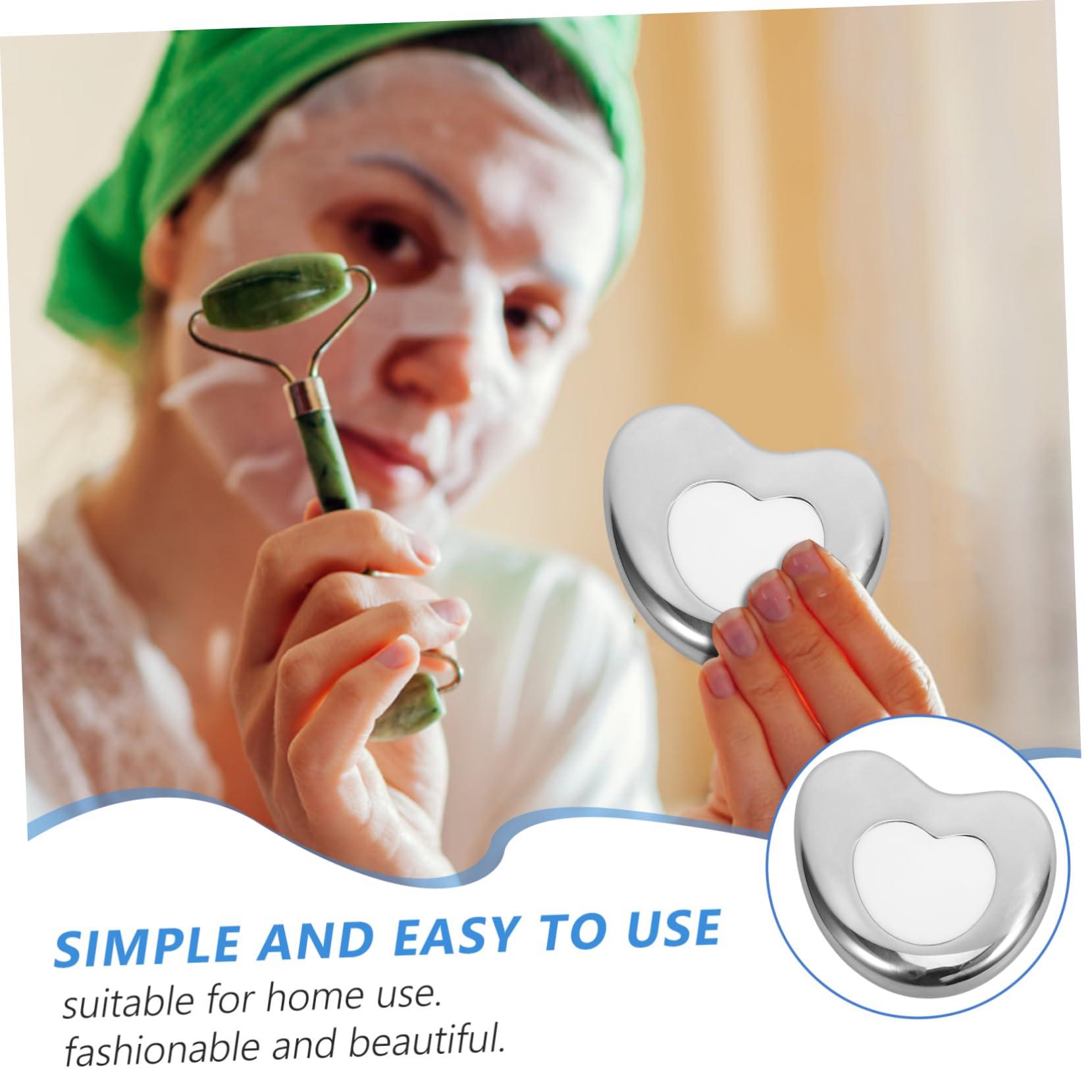 FOMIYES 5 Piezas Tablero De Raspado Cara Gua Sha Herramienta Tablero De Puntos De Activación Rodillo Para Ojos Palo De Masaje Manual Tabla De Masaje Gua Sha Rodillo Facial Acero Inoxidable