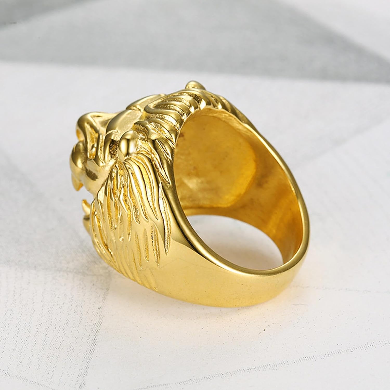 3D Animal Ring Leo Ring for men Wedding Rings for Men Lion head rings Hip Hop ring Radiant Rings Bling Iced Out Jewelry Punk Ring Club ring Heavy Metal ring Party - Image 4