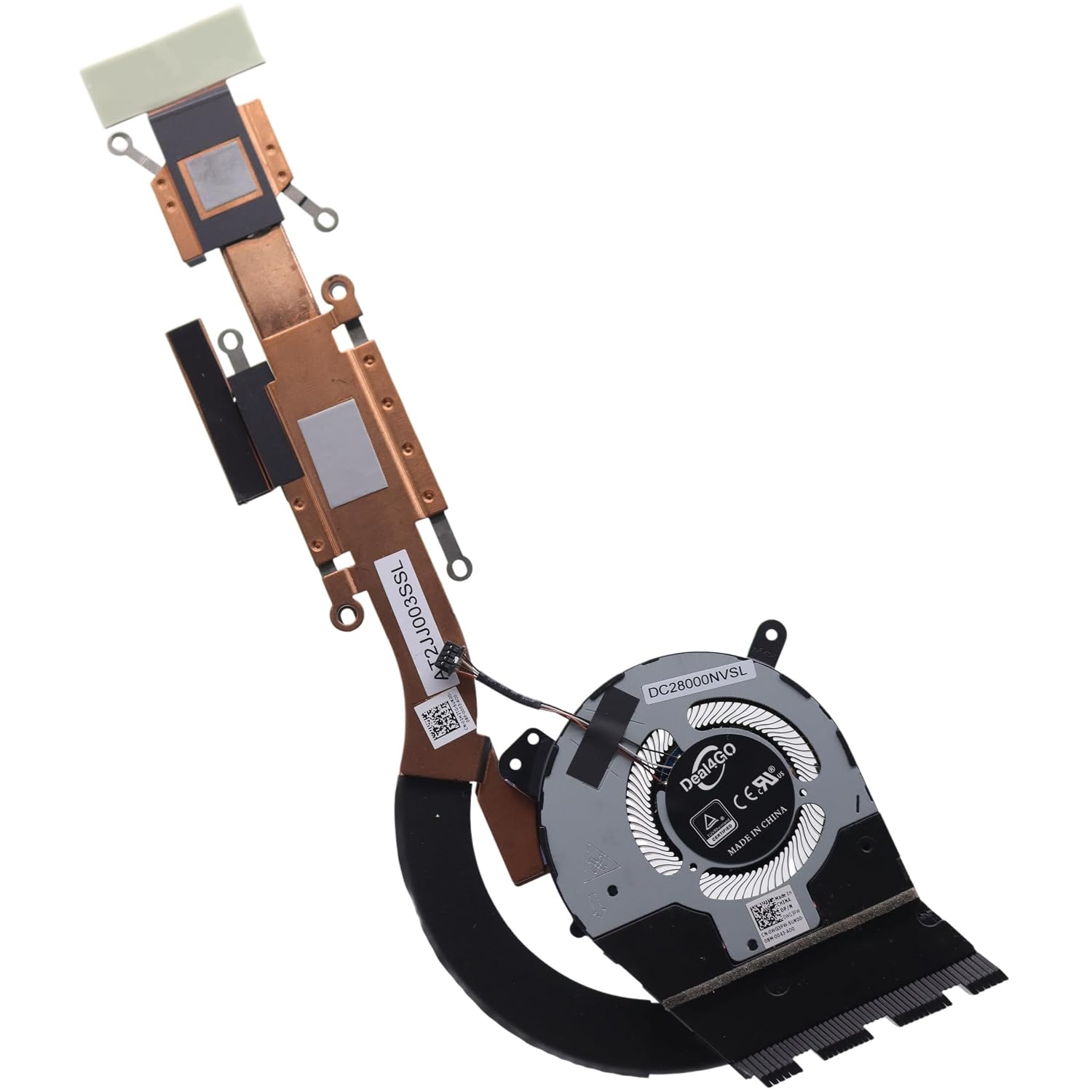 Deal4GO CPU Cooling Fan Heatsink Thermal Module WG3PW 2H2TG 0WG3PW Replacement for Dell Latitude 5401 w/GeForce MX150 (Discrete)