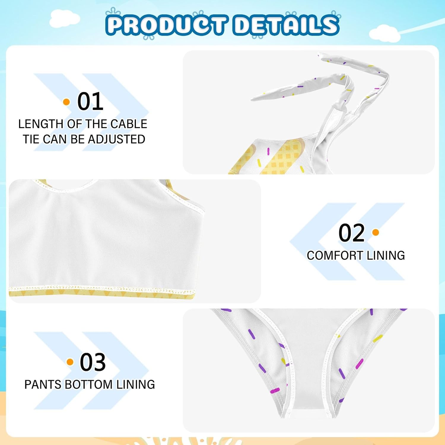 Girls Tankini Swimsuit Bathing Suit Two Piece Bikini Summer Beach Swimwear with Adjustable Strap 3-12 Years
