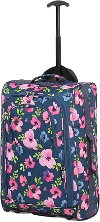 5 Cities Cabin Trolley bagaglio 55x40x20cm mano destra 42 litri Nero/Rosso  lencicol Bagaglio a mano Valigeria