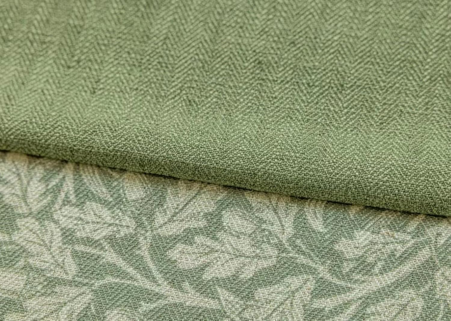Sage Green Boho Curtains for Bedroom Living Room 84 Inches Long Semi Blackout Farmhouse Curtains 1 Pannel Linen Window Curtain Panel, White Floral Pattern Curtain Drapes (Pinch Pleated, 72" W x 84" L)
