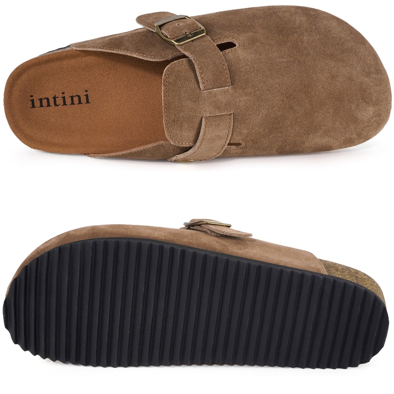 Sabot Donna Ciabatte Uomo Chiuse con Comodo Pantofole in Pelle Scarpe da Giardino Traspirante Sandali Ciabatta 36-46