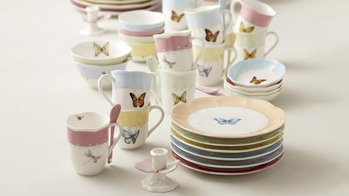 Set de 4 tazas Lenox Butterfly Meadow colores variados 10 oz miniatura 8