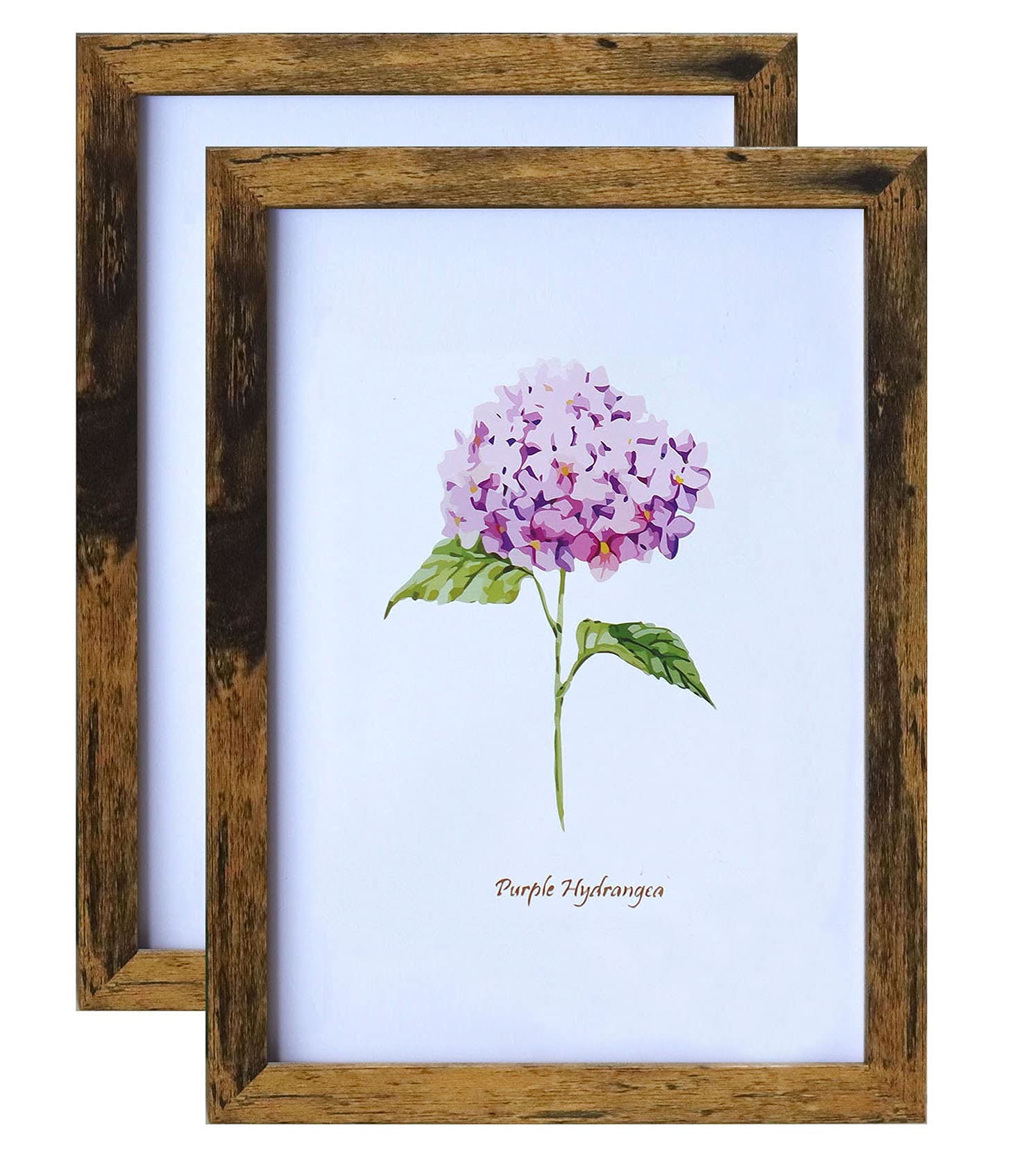 A4 Rustic Wooden Photo Frame Brown Picture frames A4 Picture Frame for Tabletop or Wall Display 2 Packs