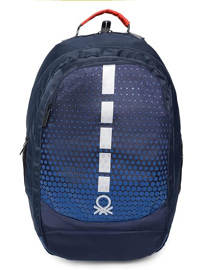 United Colors of Benetton 25L Navy Laptop Backpack, Standard