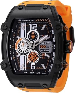 Men's S1 Rally 48mm Silicone Quartz Watch, Orange (Model: 44136)