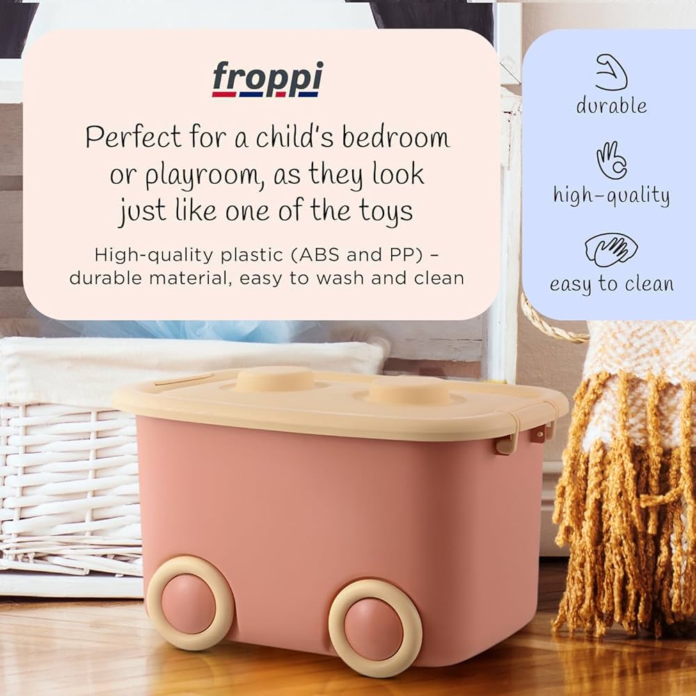 Amazon｜Froppi トイボックス 45L | おもちゃの収納 | 車輪付き