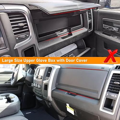 Miniatura 5 de Moonlinks Organizador de guantera compatible con Dodge Ram 1500 2500 3500 2019 2020 2021 2022 2023 2024, organizador de consola central, bandeja de