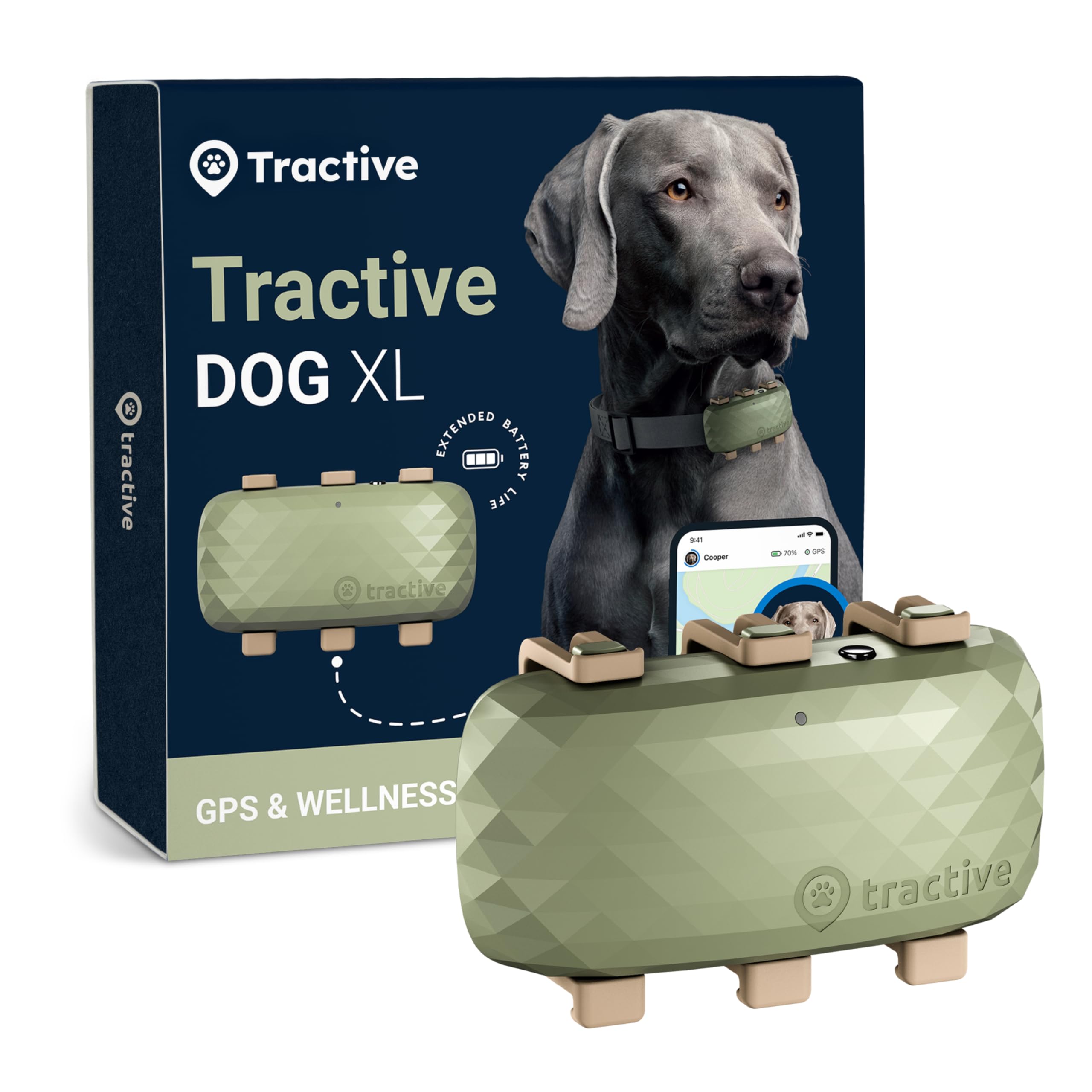 その他 Tractive GPS & Health Tracker for Dogs Tractive Rastreador GPS Smart Dog XL | Rastreador de animais de