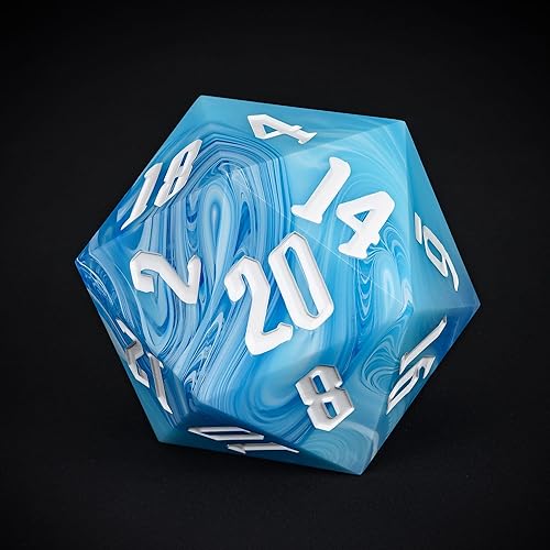 Miniatura 104 de 55mm 20 Sided DND Dice, Giant D20 D&D Polyhedral Dice Large D20 with Die Gift Box for Dungeons and Dragons, RPG Table