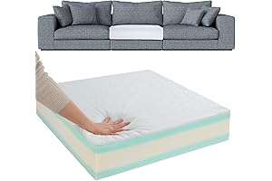 6" High Density HOMBYS Replacement Memory Foam for Couch Cushions