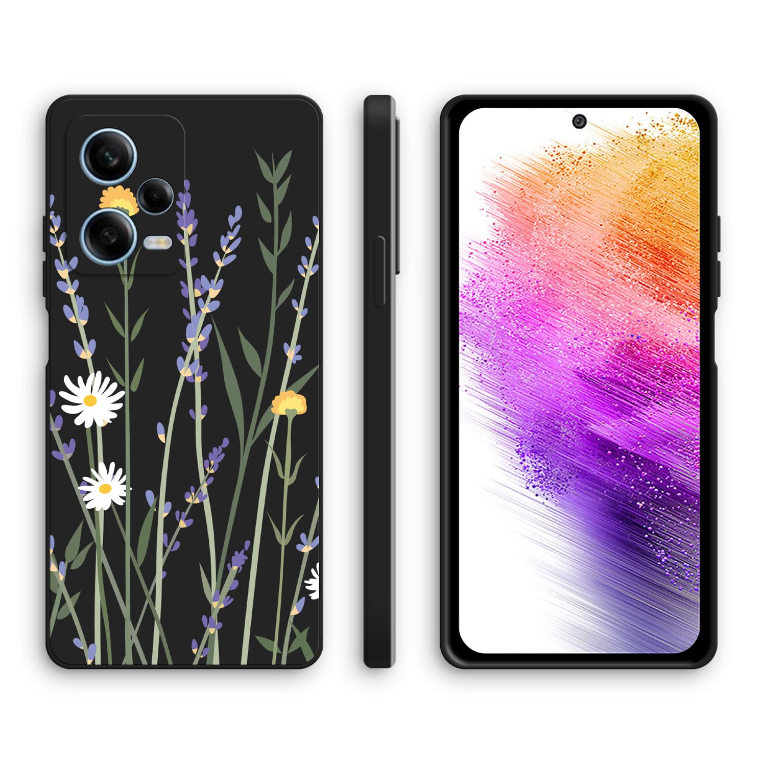 XINYEXIN Cover per Xiaomi Poco X5 Pro 5G, Custodia per Telefono in TPU Antiurto dal Design Bordo Dorato Slim Fit Silicone Case - Bianco