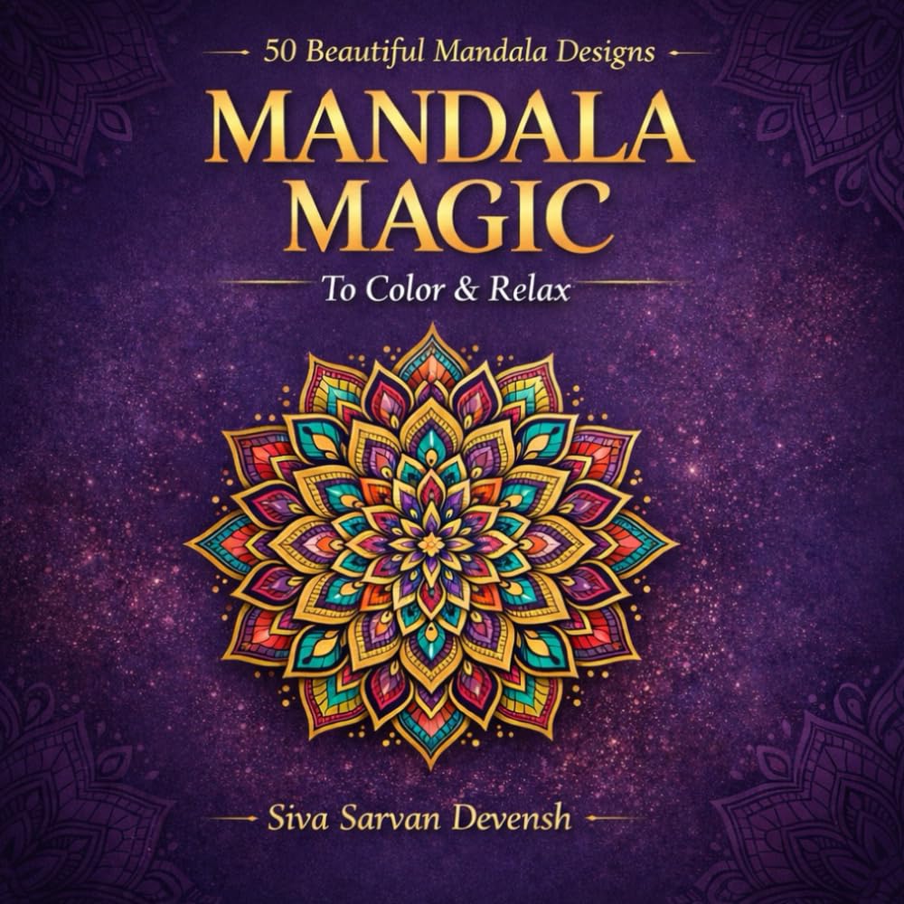 MANDALA MAGIC: 50 Beautiful Mandala Designs to Color, Relax & Find Your Calm (Mandala Magic Coloring Collection)