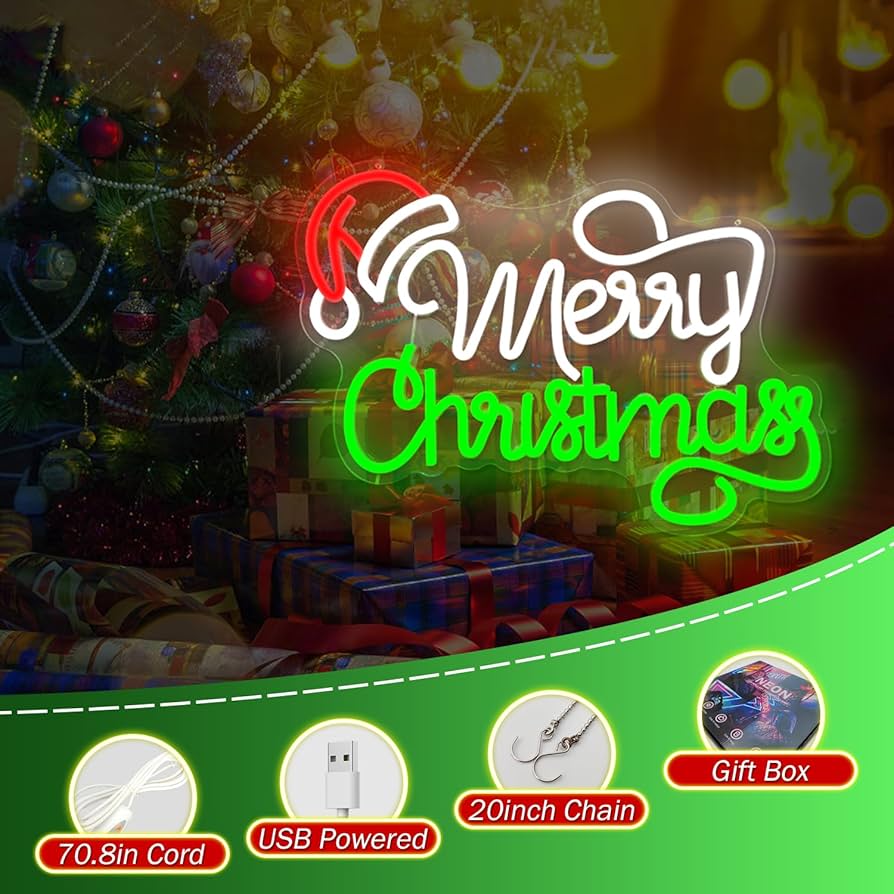 Amazon.co.jp: メリークリスマス ネオンサイン クリスマスLED