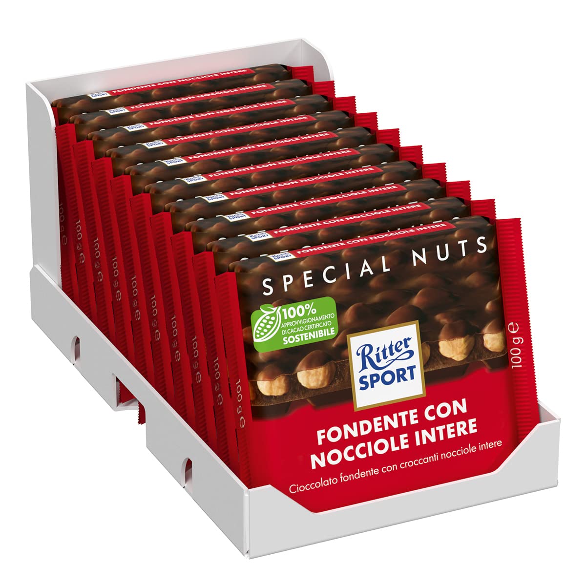 Ritter Sport Dark Chocolate with Whole Hazelnuts 10 Pack in Nepal at NPR 15074, Rating 5