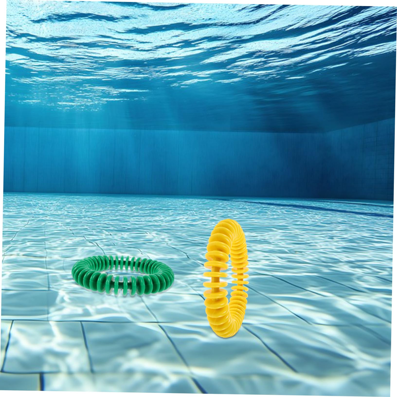 Beaupretty Anillos de Buceo de Plástico Blando 4 Piezas para Entrenamiento