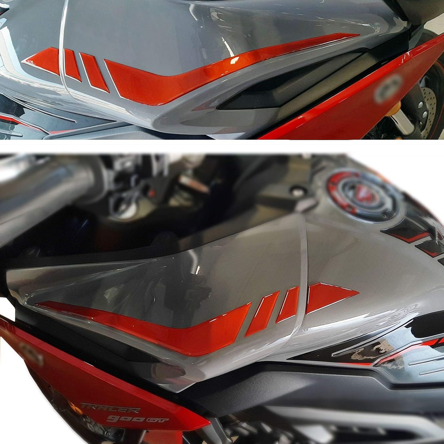 Stickers 3D Guards Tank 02 Compatible with Yamaha Tracer 900gt 2019 Red