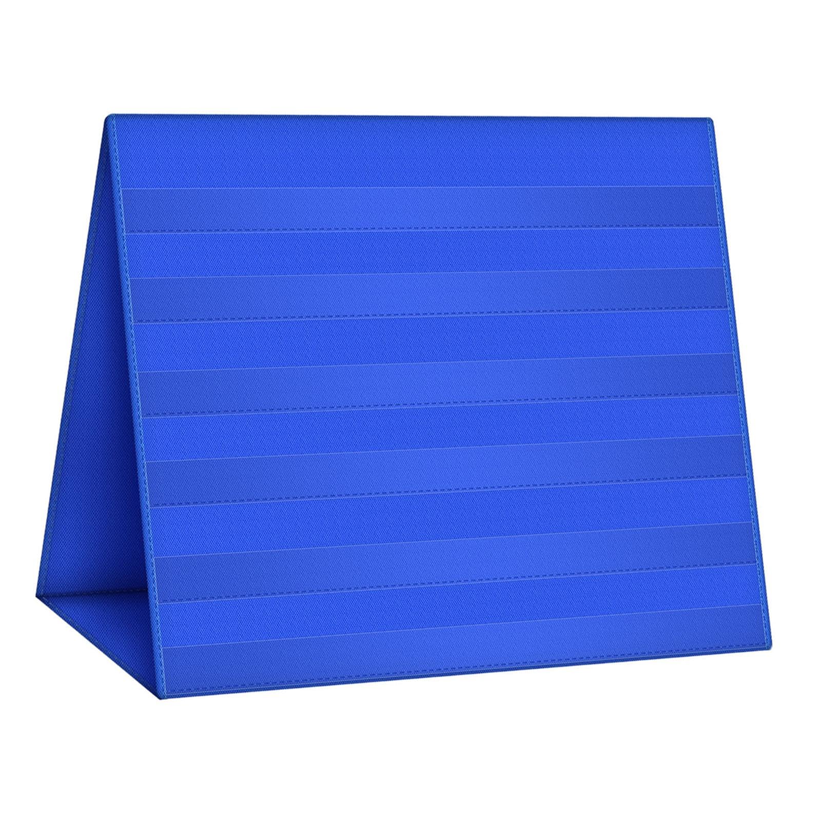 Soporte de Escritorio para Tarjetas, Tarjetero de Mesa de Doble Cara, Soporte Independiente para Tarjetas Didácticas, Organizador Plegable para Tarjet, Azul, Individual