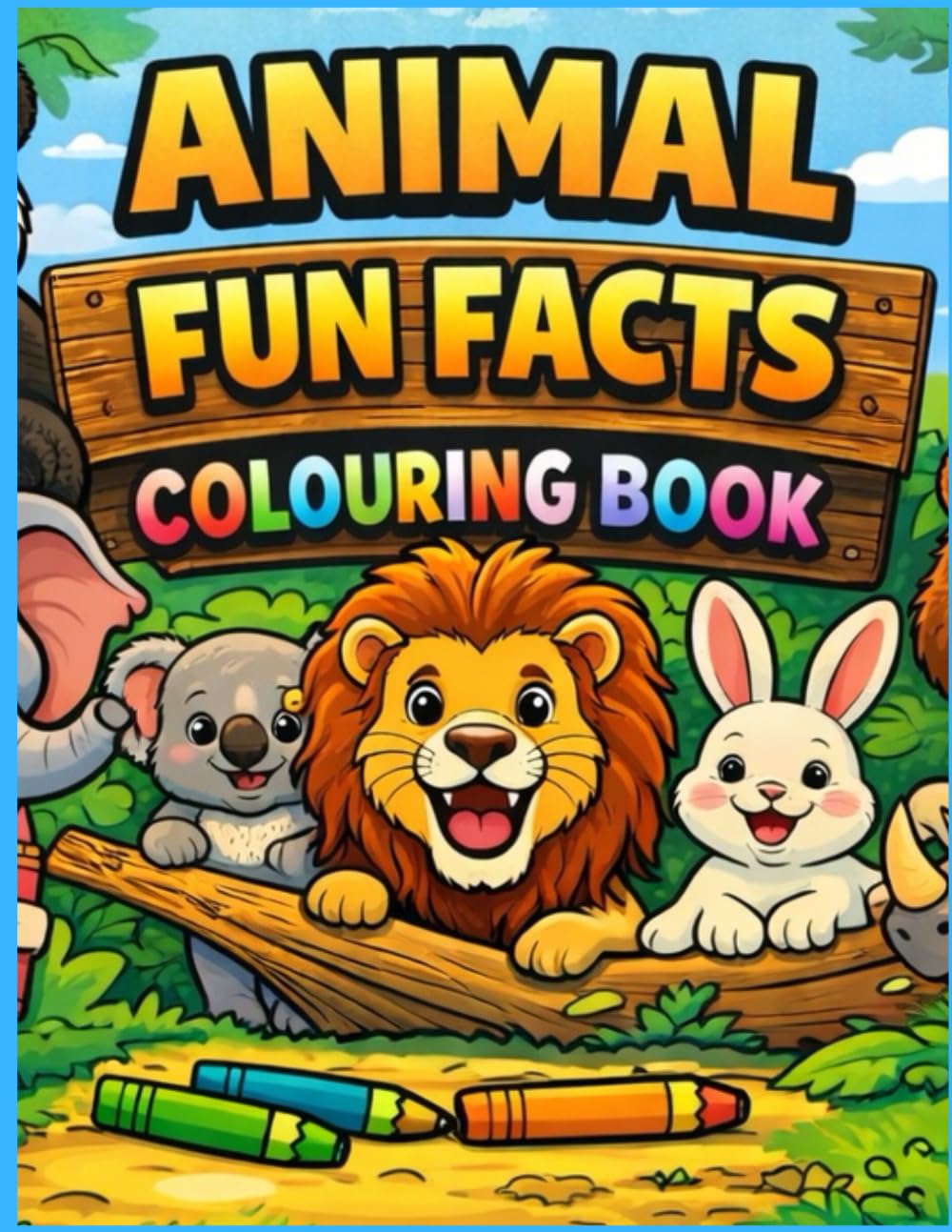 Animal Fun Facts Colouring Book: Colour Cute Animals and Learn Amazing Facts