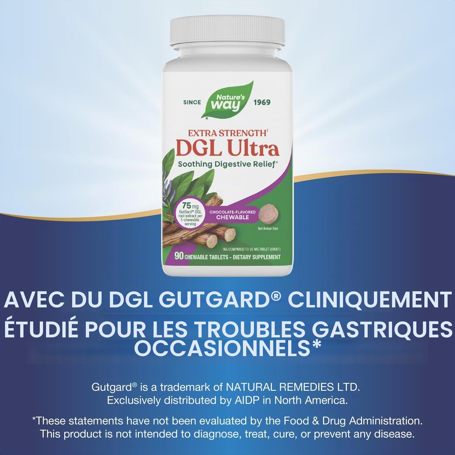 DGL Ultra, German Chocolate Flavoured, 90 Chewable Tablets