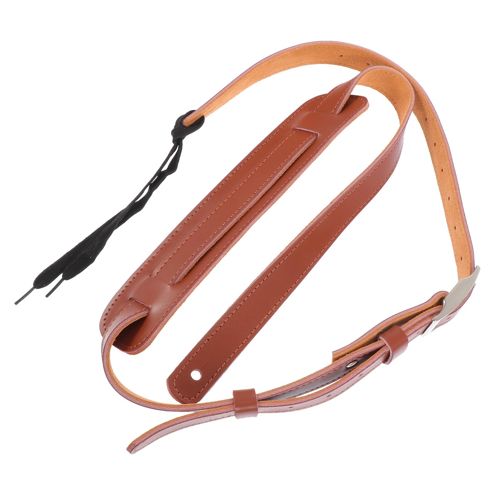 Correa de Guitarra de Cuero Marrón y Diseño Creativo Longitud Ajustable Reduce el Estrés para Guitarra Acústica y Eléctrica