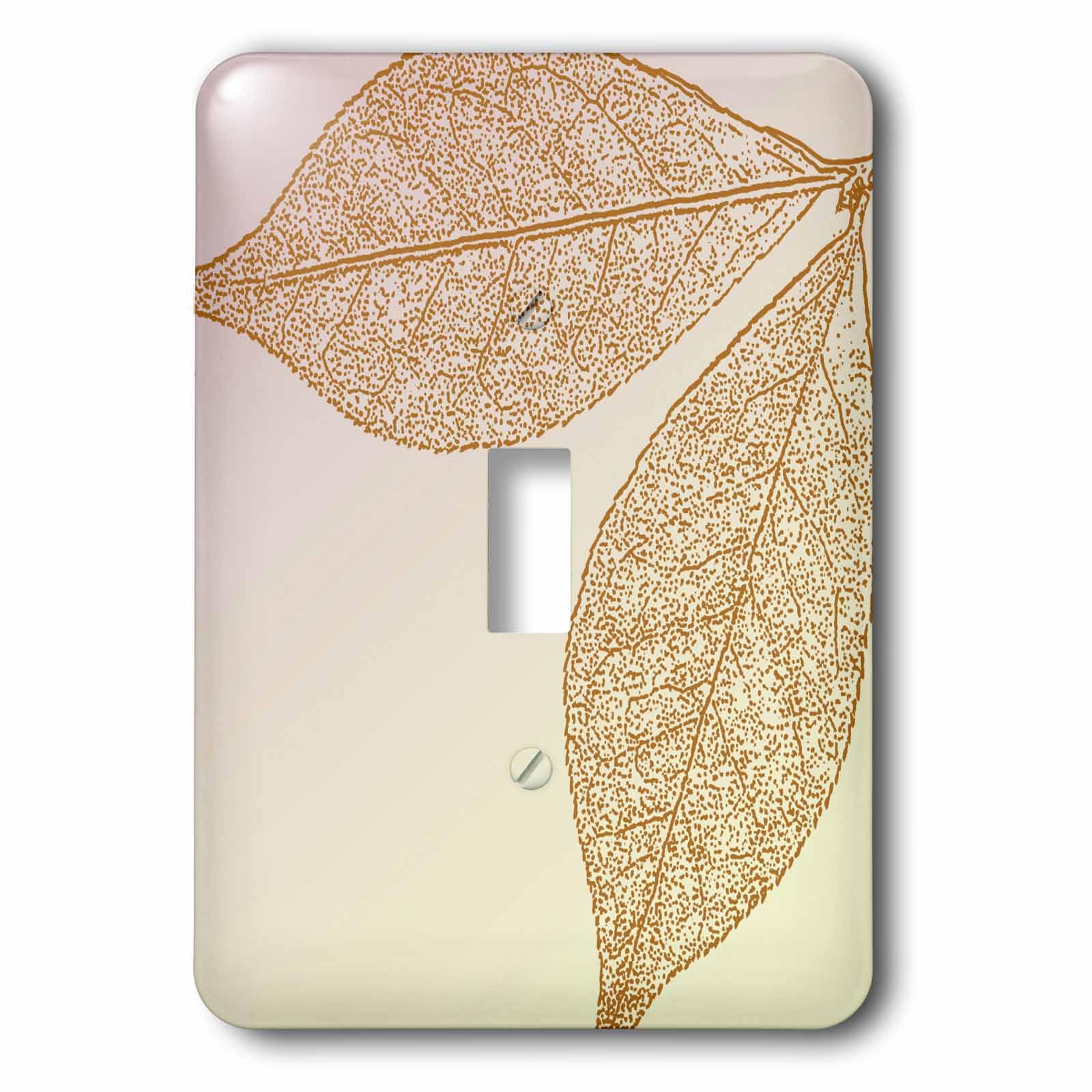 Interrupteur à bascule simple 3drose LSP 99193 avec plaque motif feuilles d automne