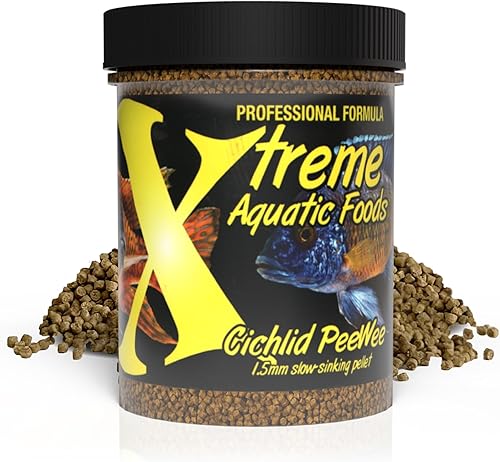 Xtreme Cichlid Peewee - Pellets de 1.5 mm – Nutrición probada para cíclidos – Aminoácidos equilibrados, mejora la salud inmune y digestiva, color y