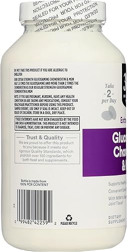 Miniatura 4 de 365 by Whole Foods Market, Glucosamina Condroitina X Fuerza MSM, 240 Tabletas