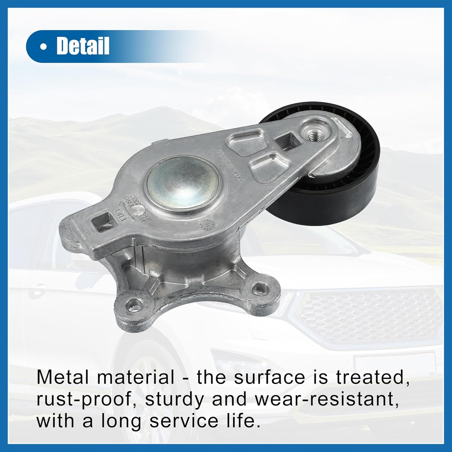 Car Drive Belt Tension Pulley for Ford Edge Explorer Flex Fusion Taurus x for Lincoln MKS MKT for Mercury Sable Serpentine Belt Tensioner BT4Z-6B209-B 8T4Z-6B209-A Item Replacement