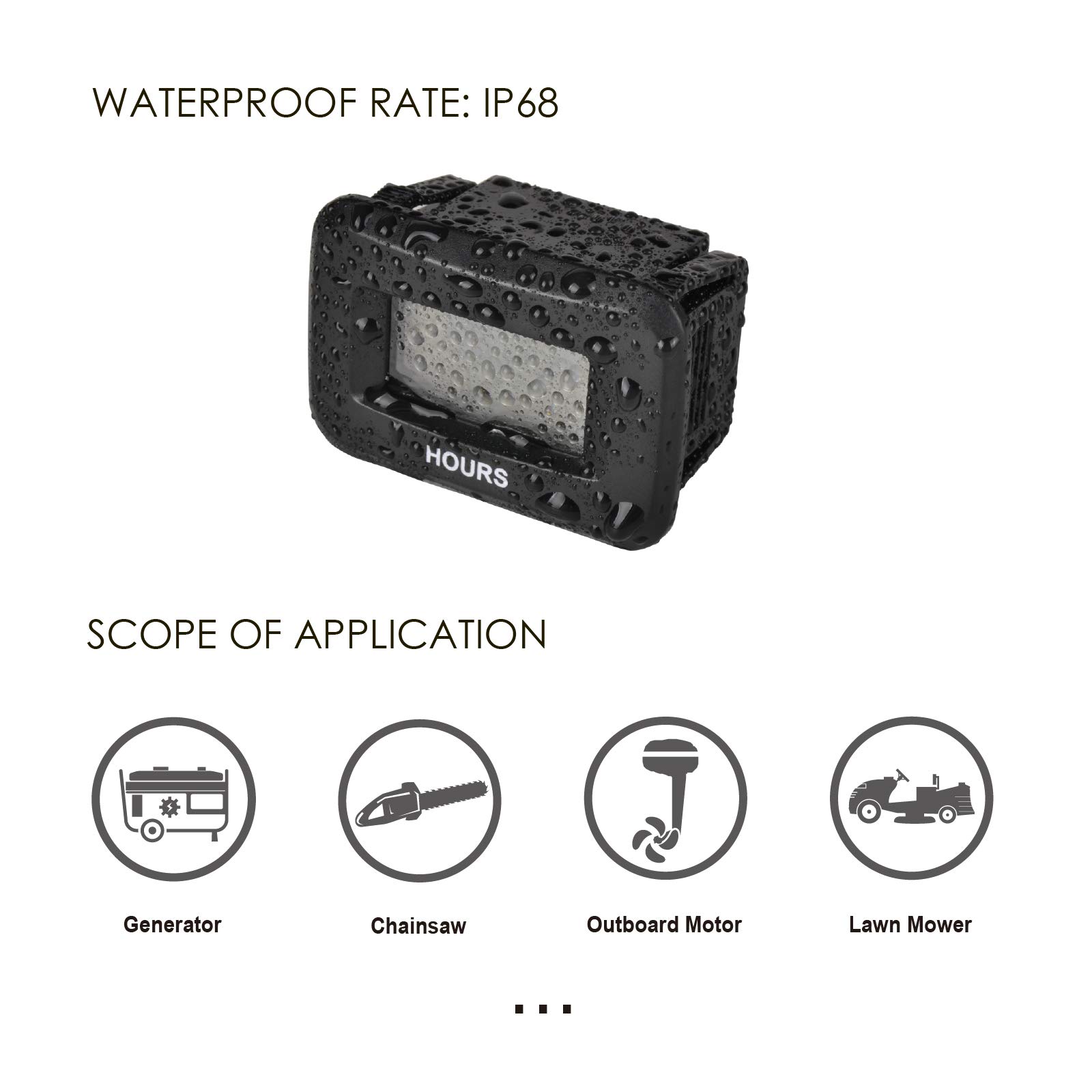 Jayron Contaore LCD Digitale AC/DC da 5V a 277V,Timer per il Conto alla Rovescia,Memorizzazione dei dati per Generatore di Trattori Tosaerba ZTR Rondella auto Club Compressore Motore ATV Marino
