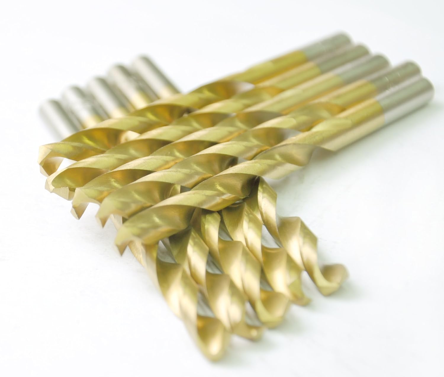 10 PCS,19/64", Titanium Twist Drill Bits, Pack in Plastic Bag