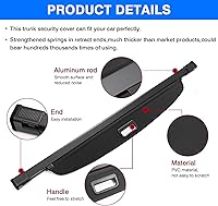 Vista 182 de Powerty Cubierta de Carga para Accesorios Kia Sportage 2023-2025 2026, Textura de Lona Cubierta Retráctil para Maletero Trasero de Carga de Equipaje