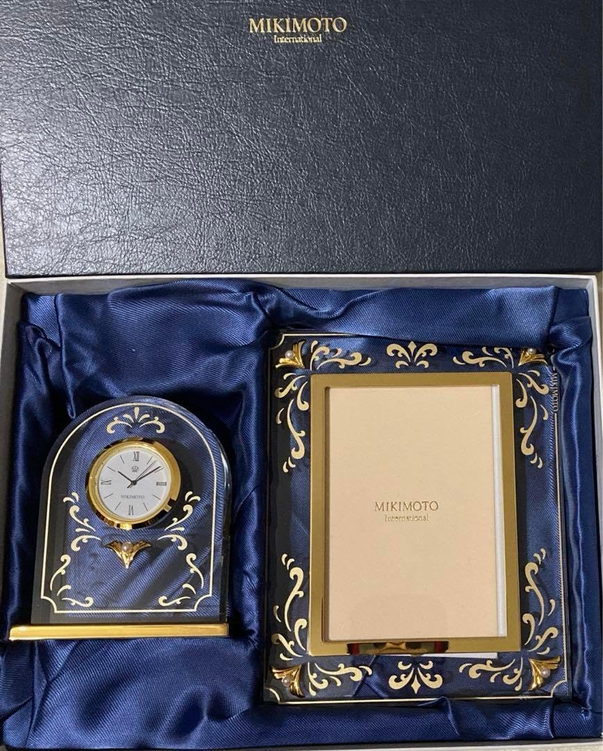 新品/未使用】MIKIMOTO クオーツ クロック 置時計 フォトフレーム