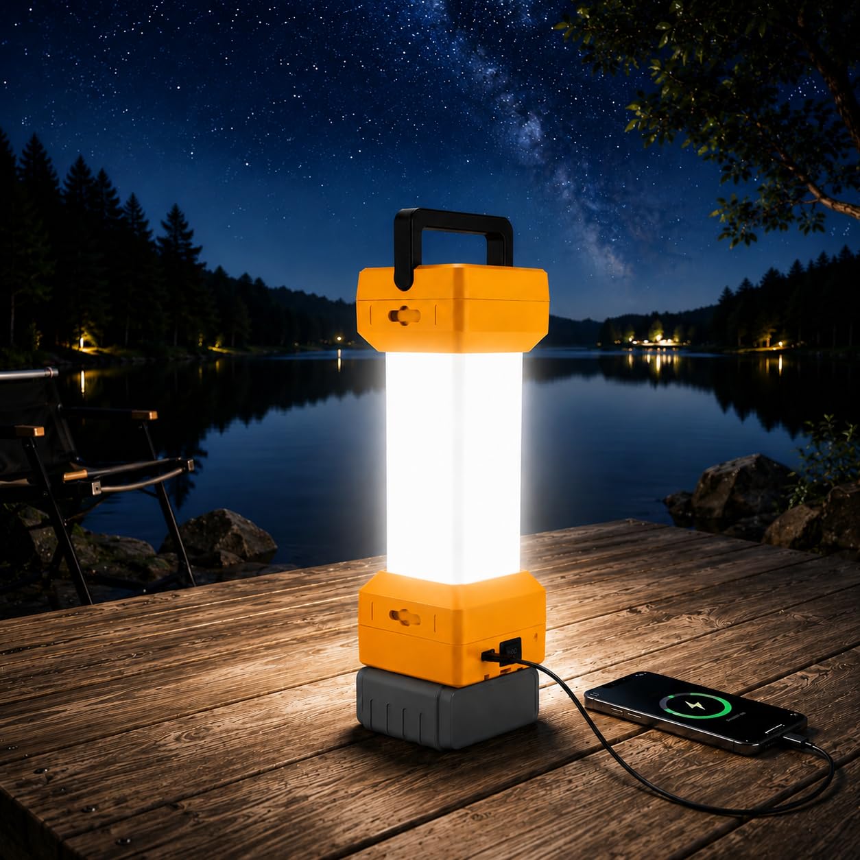 Lampa robocza LED do DEWALT 18 V 20 V, bezprzewodowe światła z wyjściem USB, przenośne światło robocze 1500 lm, przenośne światło kempingowe, światła turystyczne (bez baterii)