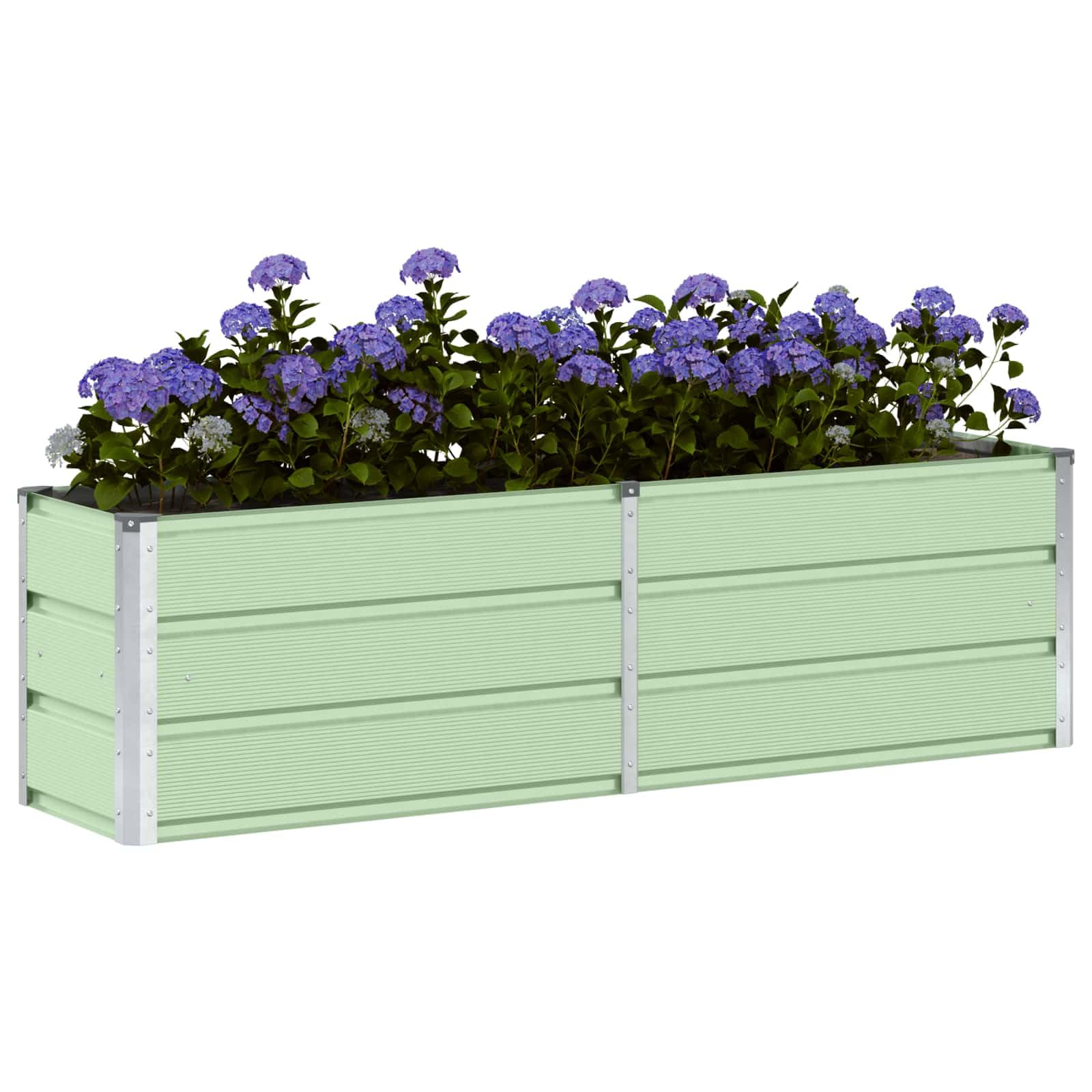Vidaxl Planter 160 X 40 X 45 Cm Steel Green