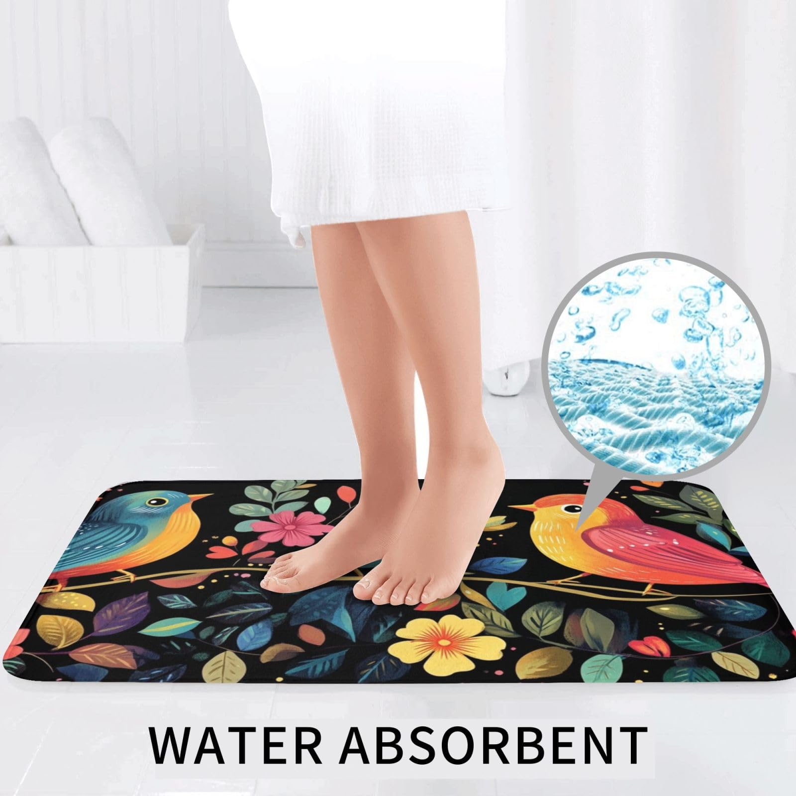 Juego de 3 alfombras de baño de 3 piezas, alfombras de baño de espuma viscoelástica suave y absorbente y alfombra de inodoro en forma de U, decoración del hogar, secado rápido