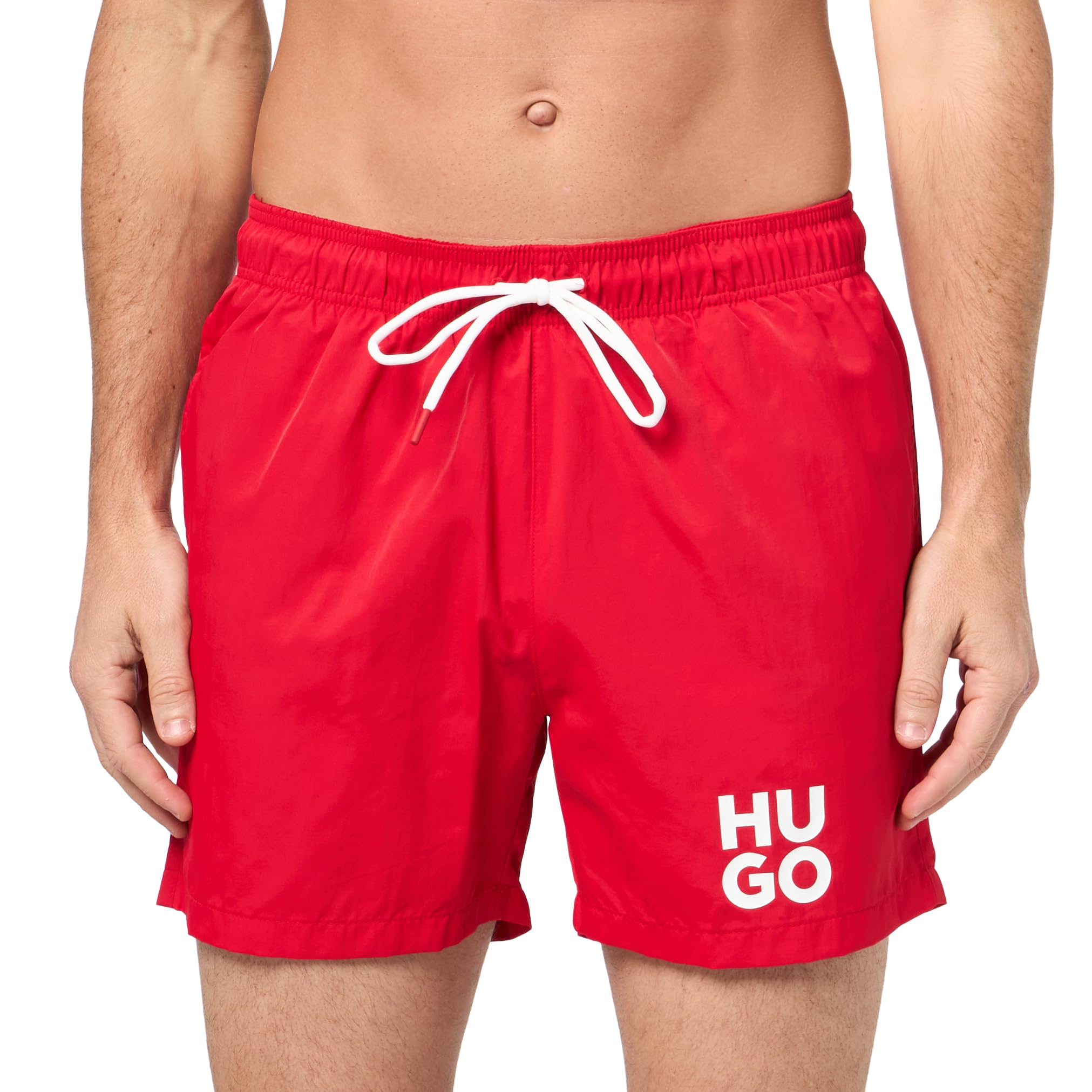

                                                    HUGO, Block Logo Swim Trunk, Red Dahlia, S
